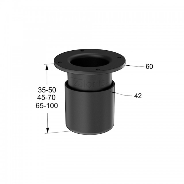 FURNITURE LEG SANDY / MAT BLACK